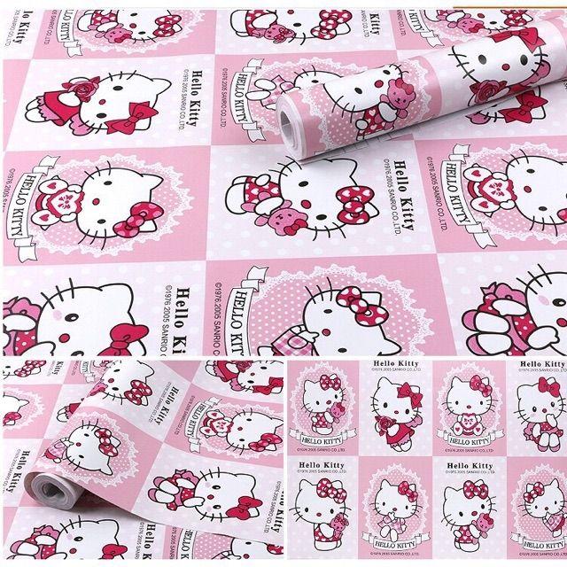 Có giảm phí vận chuyển. 10m giấy dán tường hello kitty sọc hồng có sẵn keo. Mẫu hồng siêu dễ thương. Hàng nhiều mẫu.