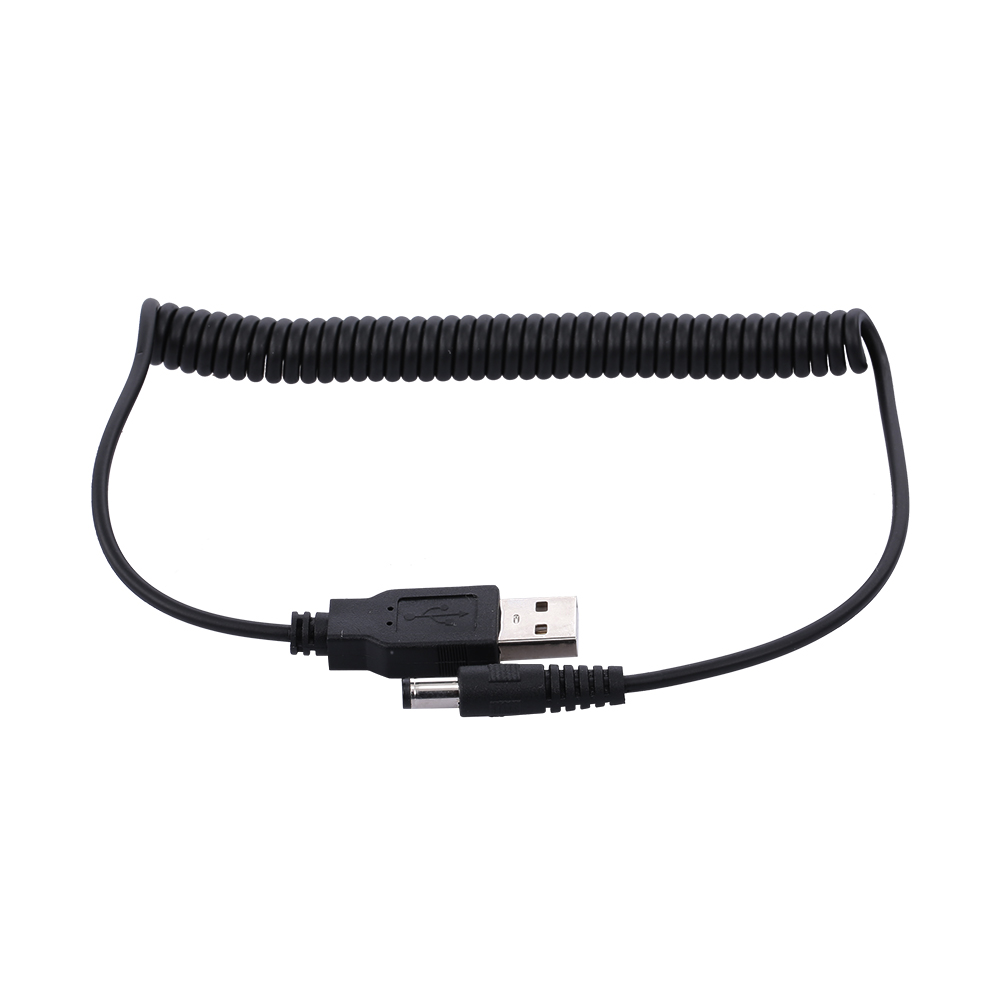 Cáp Nguồn USB Male Sang DC 5.5 X 2.1 Male Với Dây Lò Xo Cho Máy Tính PC