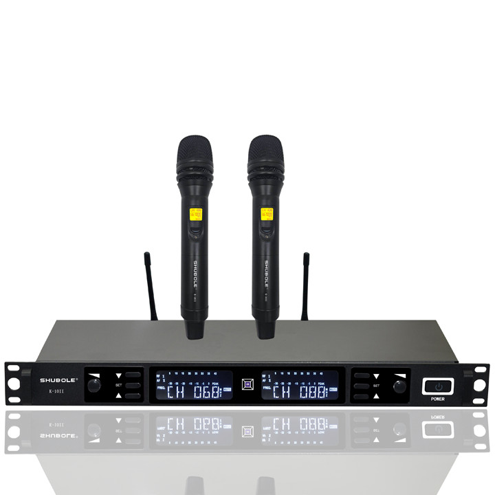 Đầu Thu Karaoke Không Dây Shubole K-10II + 2 Micro Không Dây UHF Chính Hãng