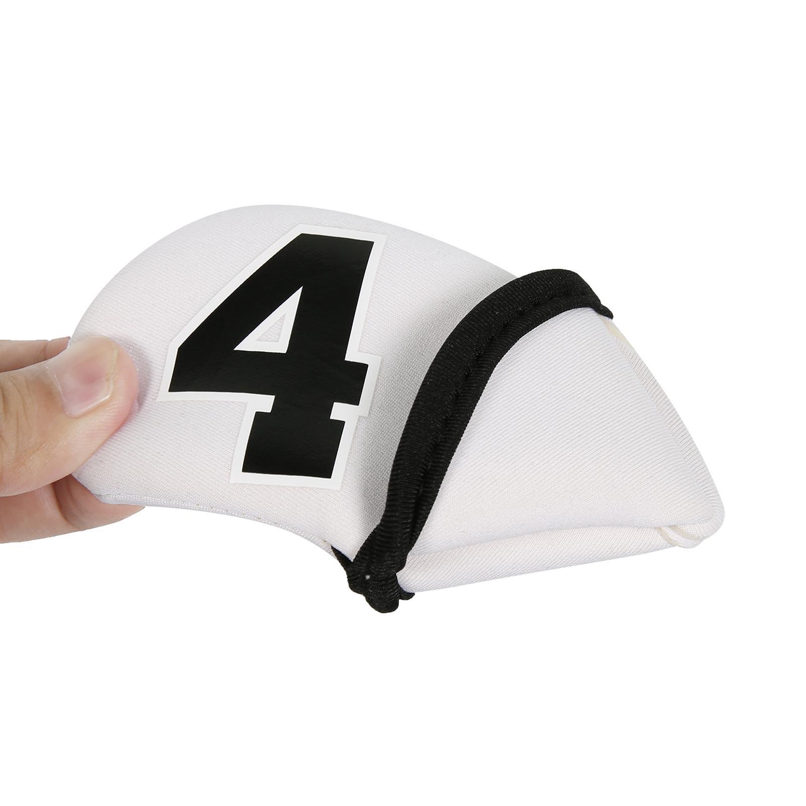10x Golf Iron Covers, Number Tag PU Wrap Golf Iron Headcovers for Outdoor Sports Men