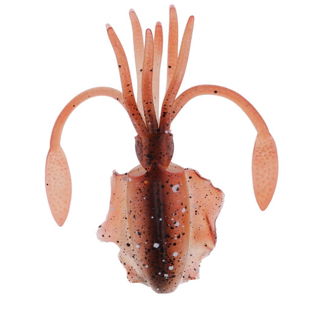 Lifelike Vivid Saltwater Soft Squid Skirt Luminous 6.02inch