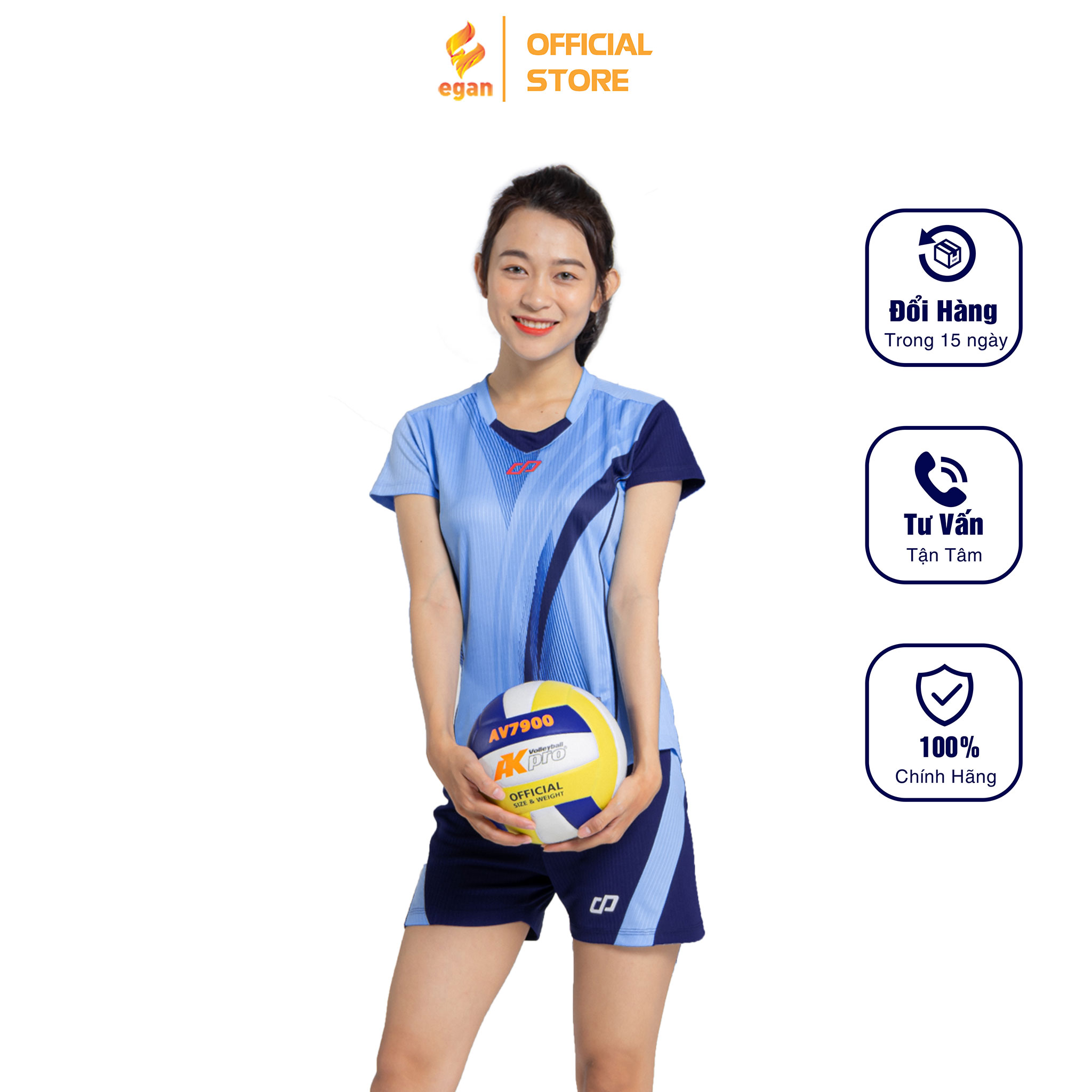 Bộ Quần Áo Thể Thao Bóng Chuyền Màu Biển Nữ ZENTIGA - CP SPORT BC05