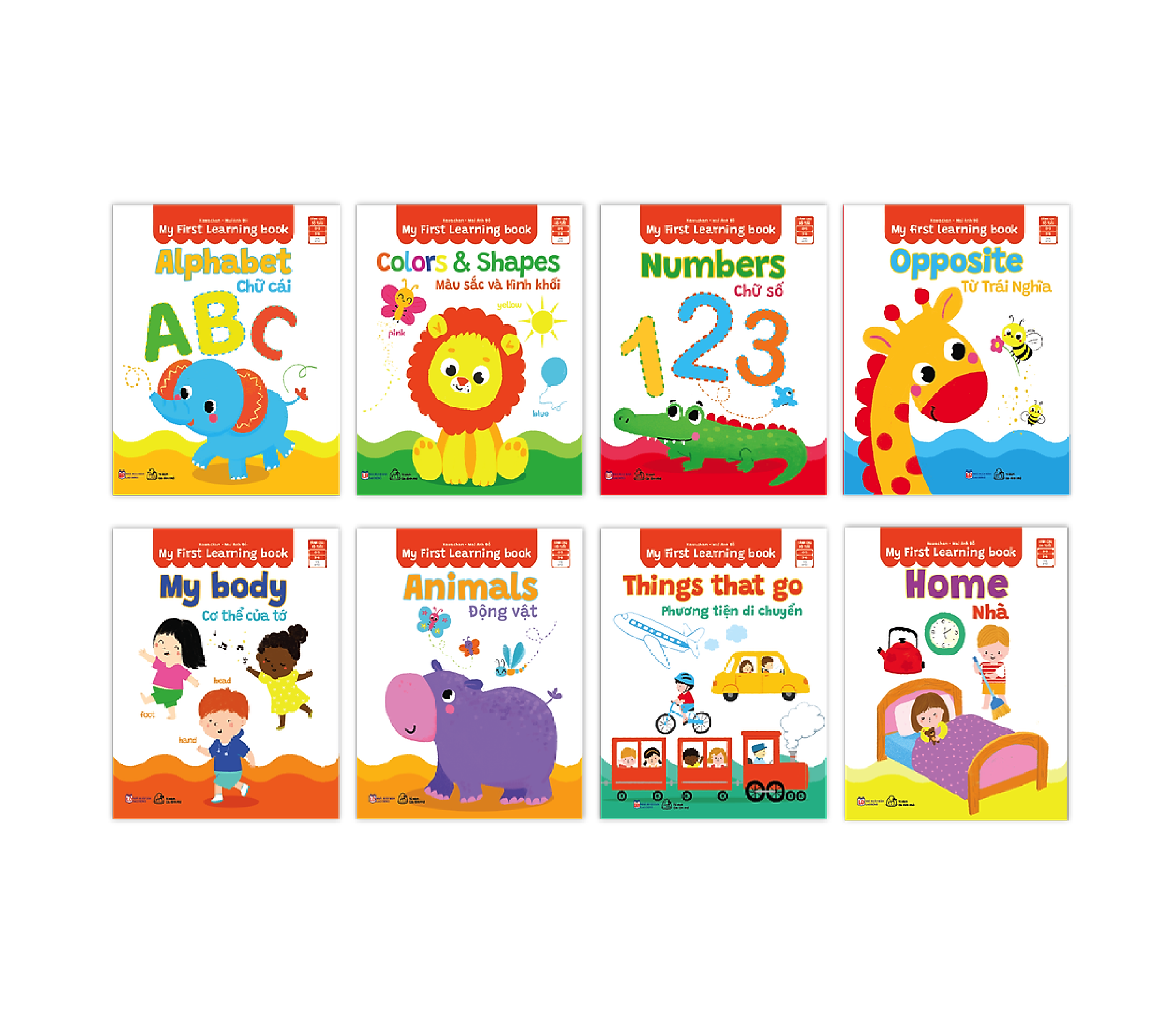 Sách Muki - Bộ 8 Cuốn My First Learning Book - Thư Viện Hình Ảnh Song Ngữ Đầu Tiên Cho Bé
