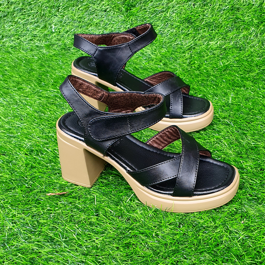 Giày sandal cao gót 8cm Trường Hải da bò thật đế PU nhẹ SD155