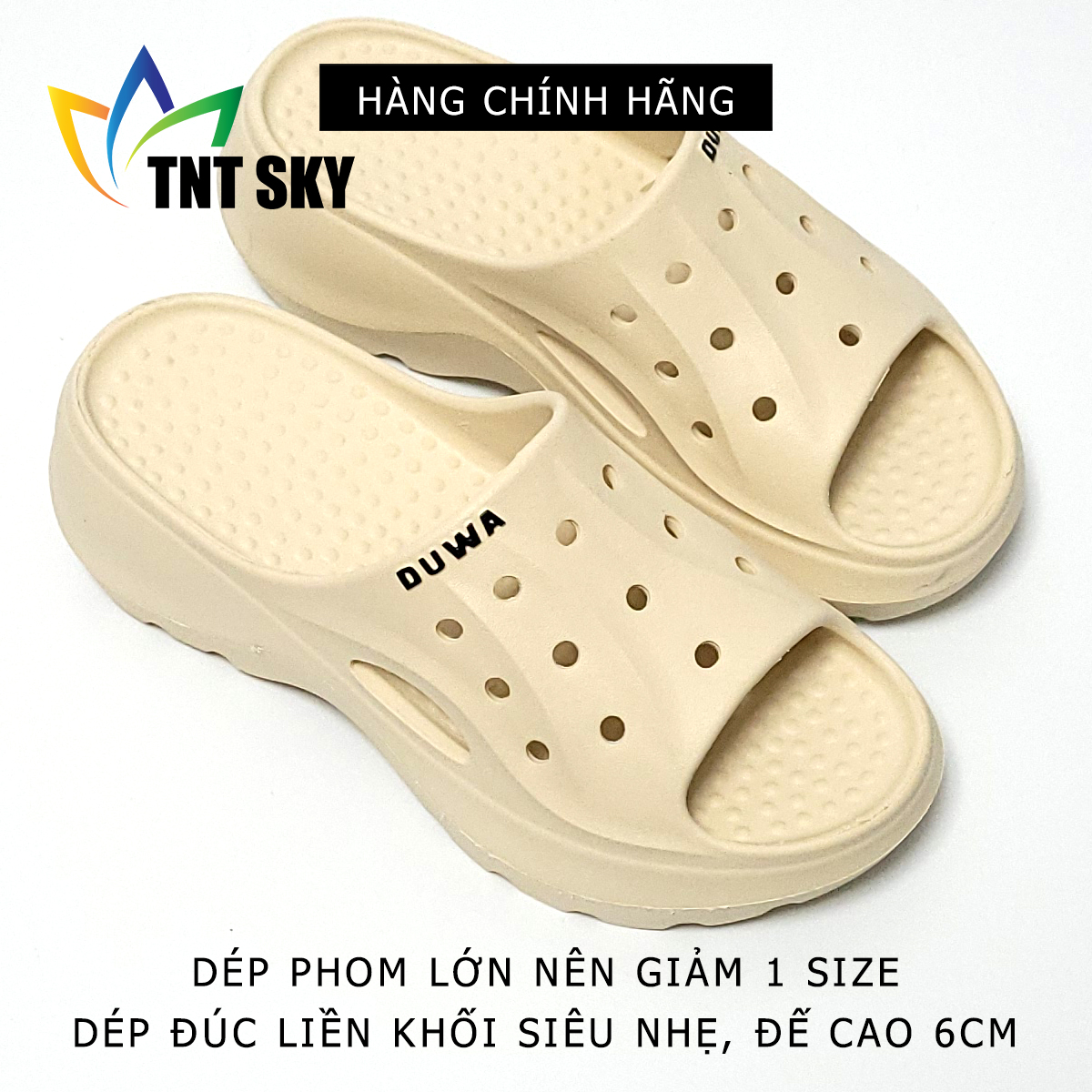 Dép Nữ Quai Ngang Siêu Nhẹ Đế Cao 6CM - Hàng Chính Hãng - TK428