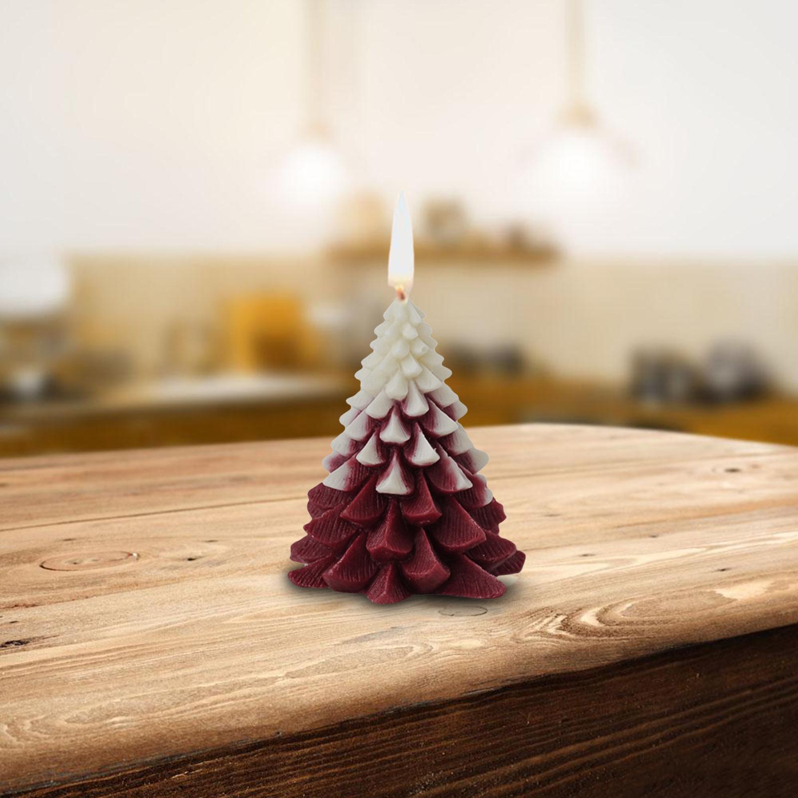 2PCS Christmas Tree Scented Candle Halloween Bar Home Decorative Photo Props