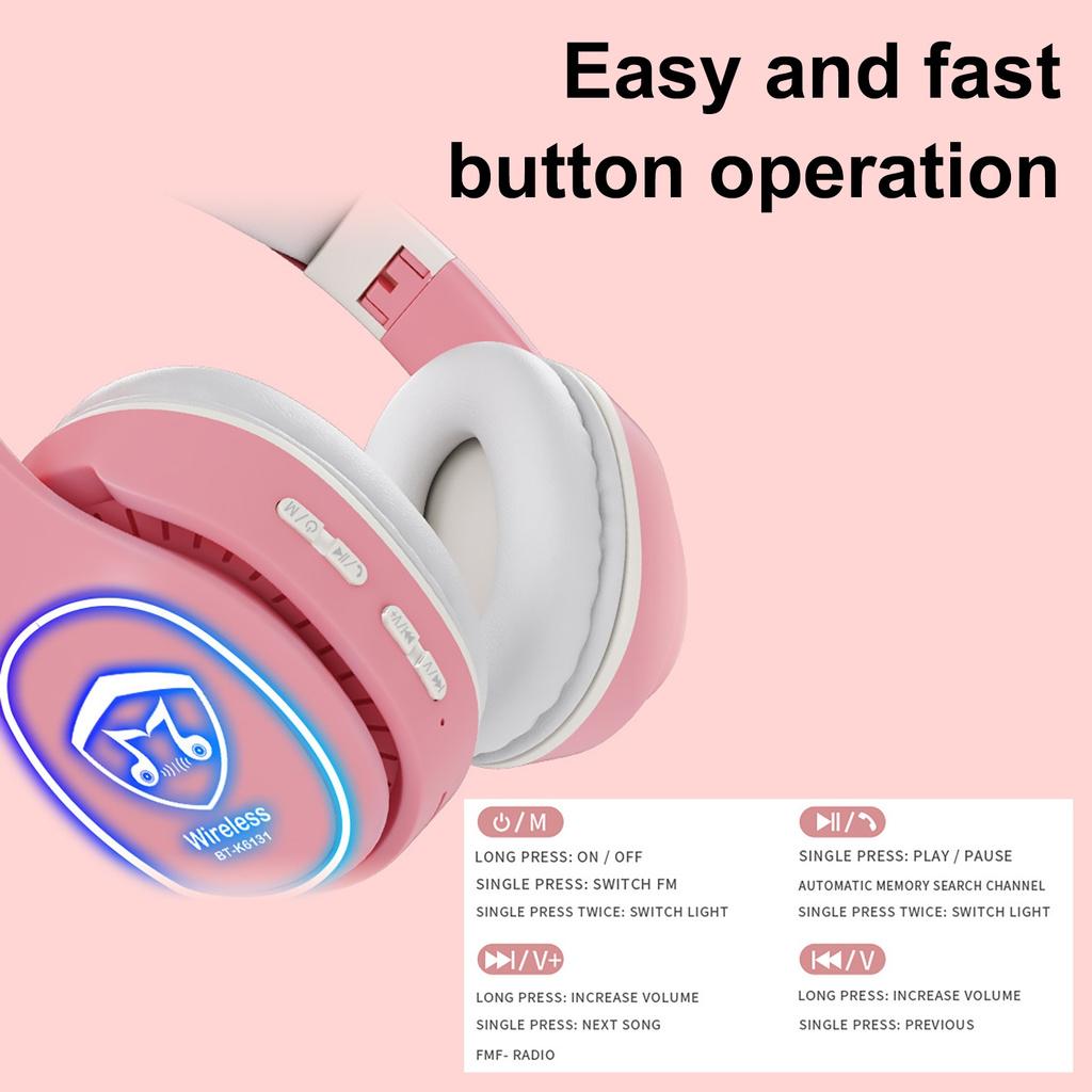 Tai Nghe Nhét Tai Bluetooth 5.0 Có Đèn Led Và Phụ Kiện