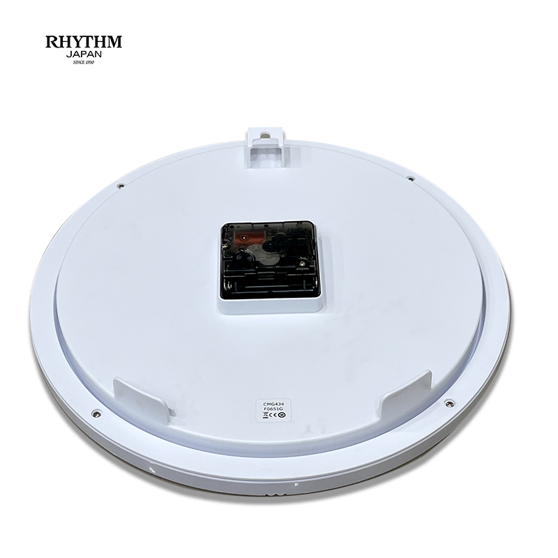 Đồng hồ treo tường Nhật Bản Rhythm CMG434NR03, Kích thước 28.0 x 4.3cm, 580g ,Vỏ nhựa cao cấp, dùng Pin