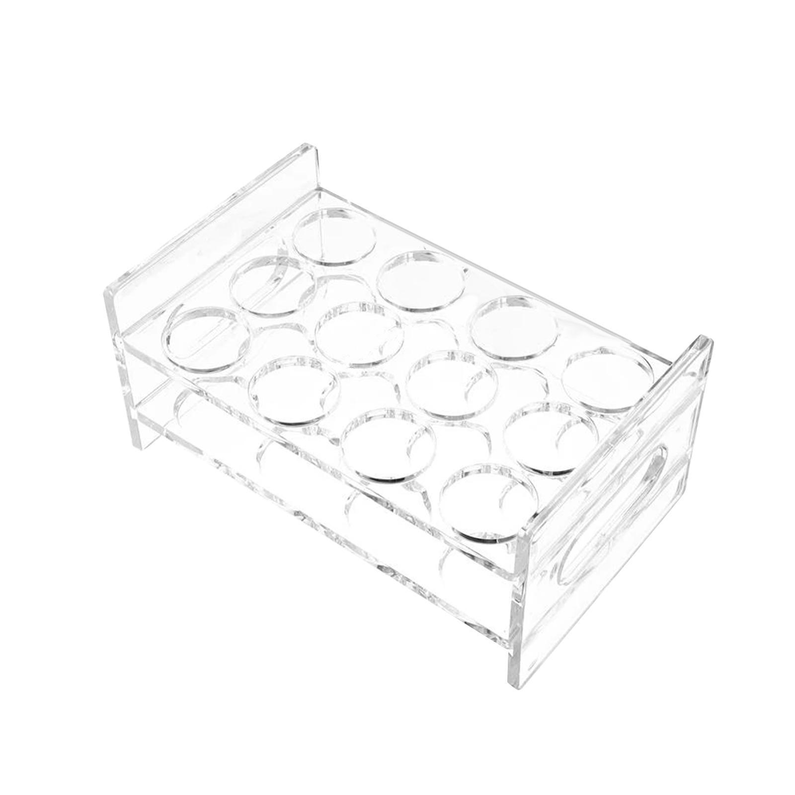Acrylic Cup Rack Durable Unique Drinkware Portable 12 Round Holes for Party