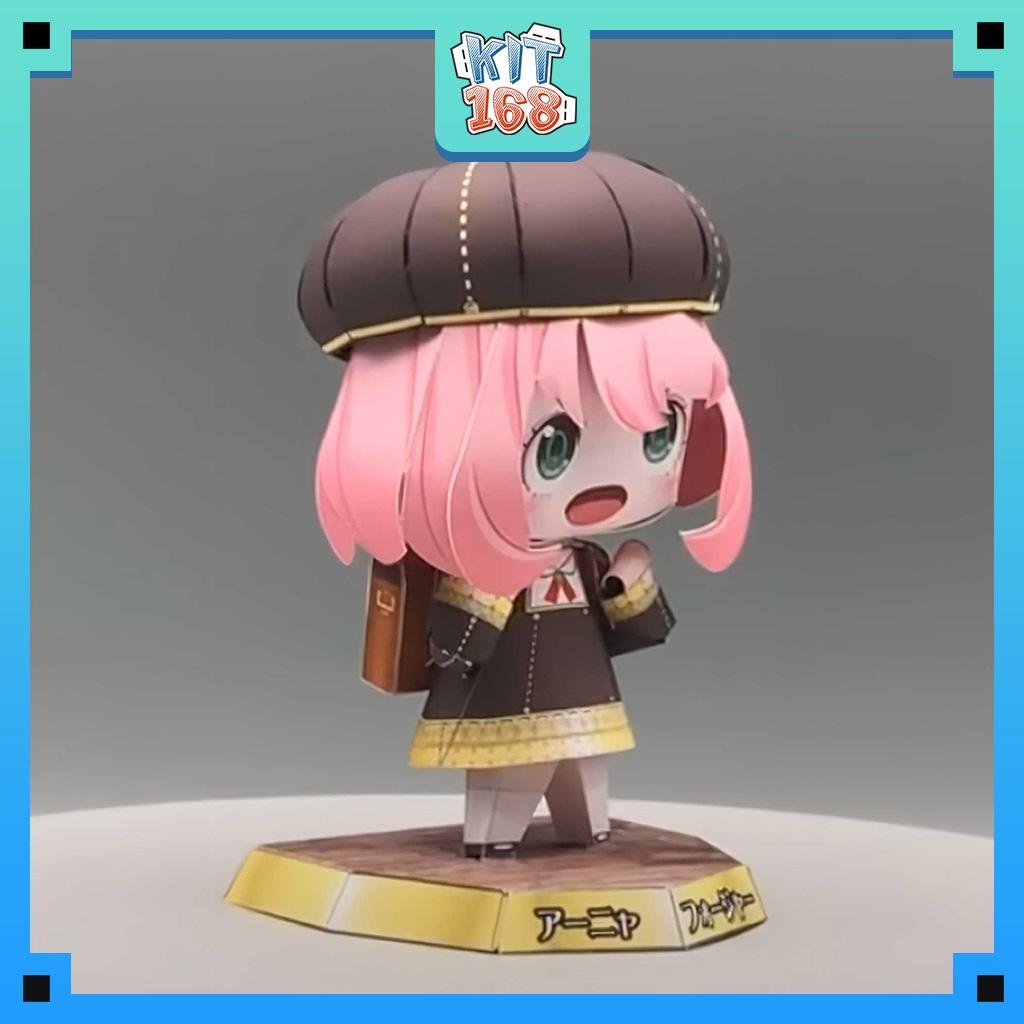 Mô hình giấy Anime Game Chibi Anya ver 5 - Spy x Family + kit hộp trang trí