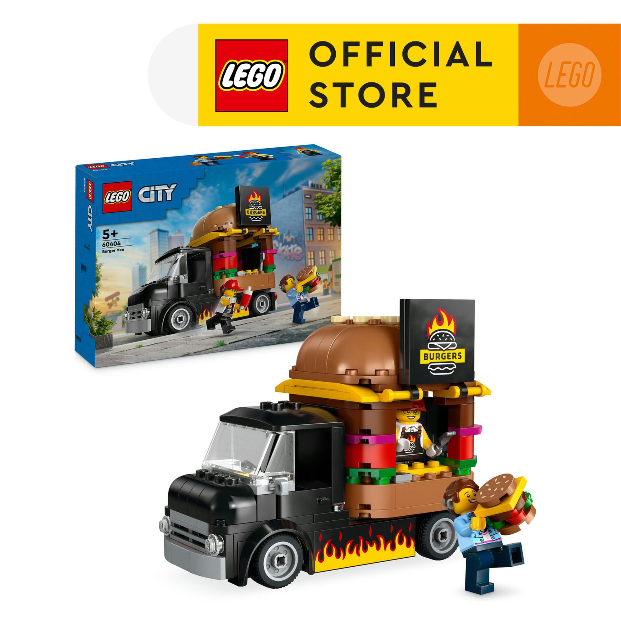 LEGO CITY 60404 Đồ chơi lắp ráp Xe tải Burger lưu động (194 chi tiết)