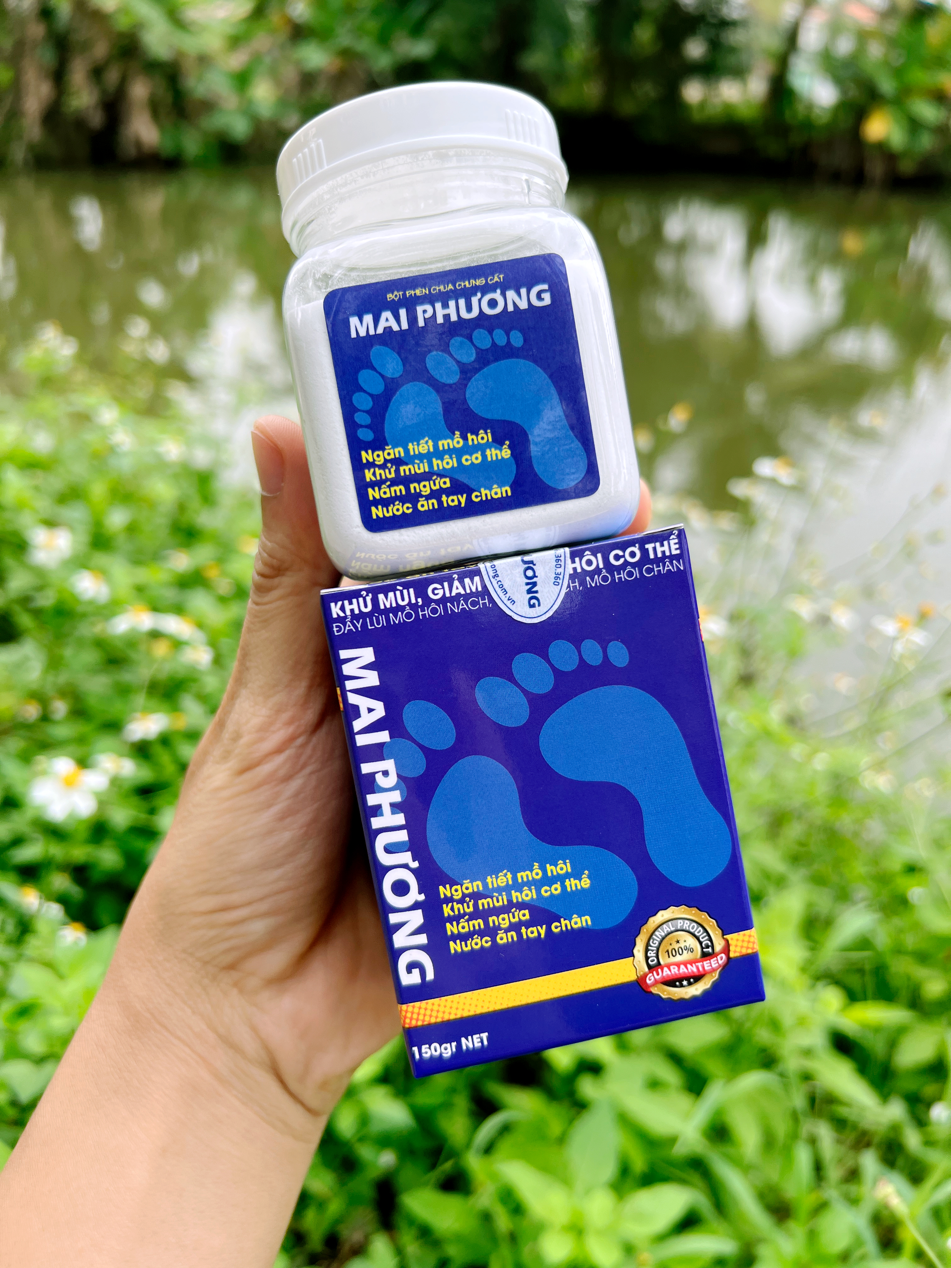 150gr Bột Phèn Chua MAIPHUONG Khử Mùi Hôi Nách Hôi Chân
