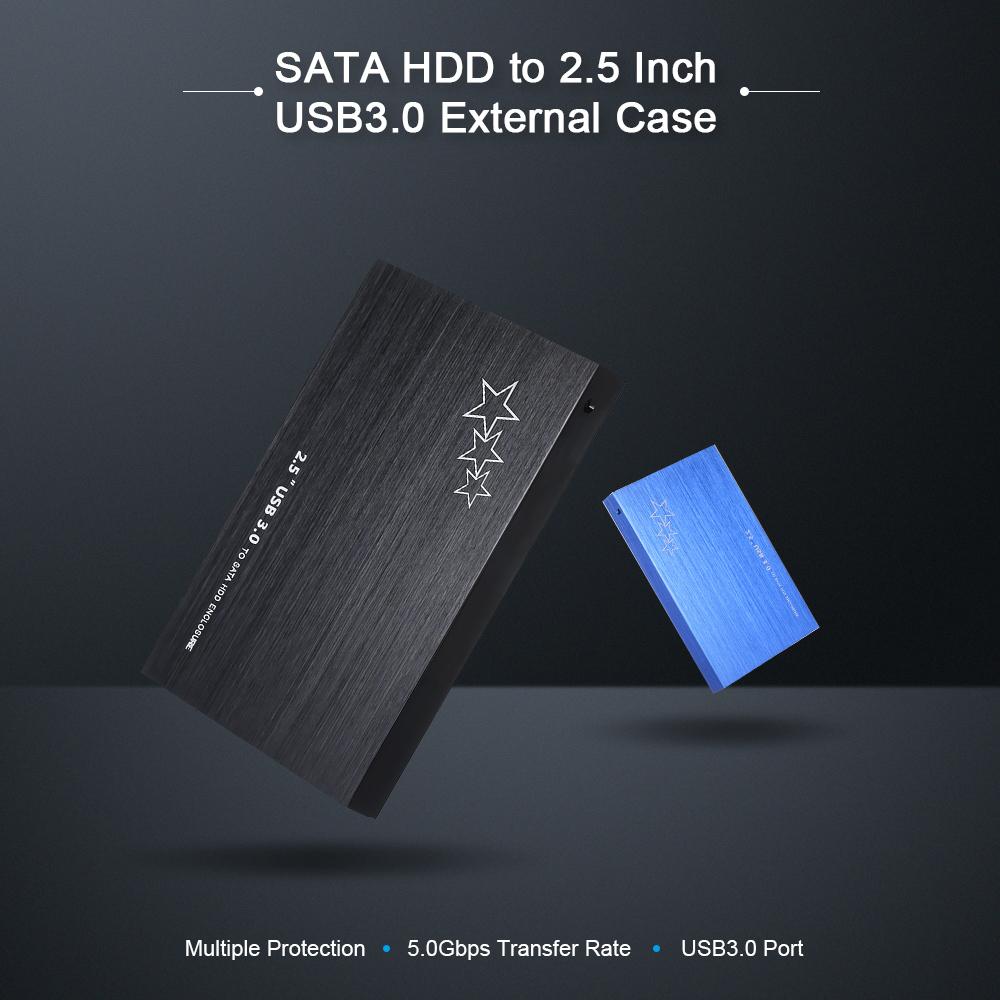 Hộp đựng HDD 2,5 inch Bộ chuyển đổi USB3.0 sang SATA Hộp đựng bên ngoài Hộp đựng ổ đĩa cứng Hộp đựng ổ cứng ngoài