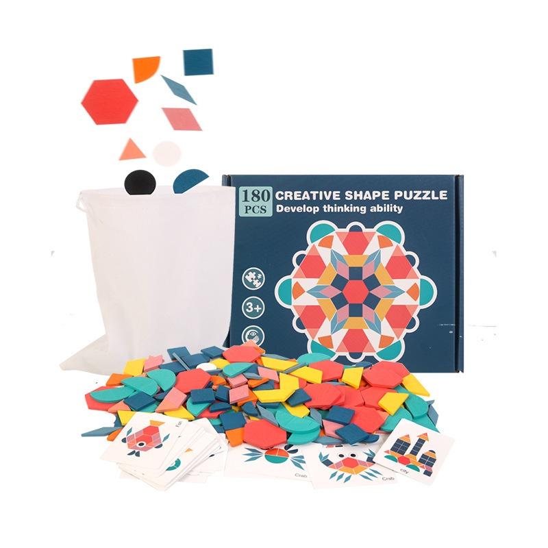 Đồ Chơi Xếp Hình Bộ Xếp Hình Sáng Tạo PATTERN BLOCKS 180 Chi Tiết