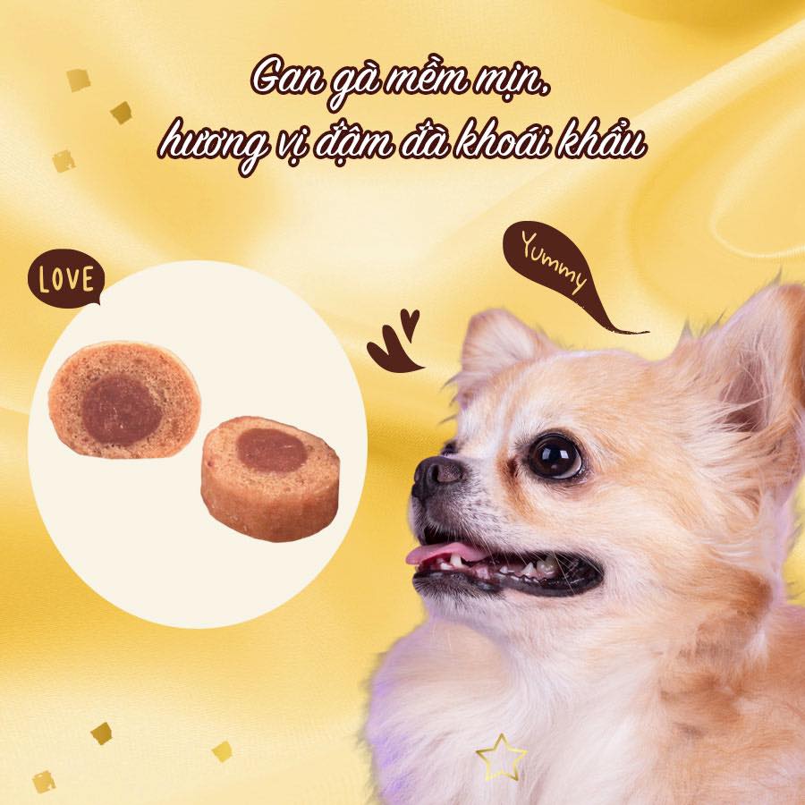 Viên gà nướng mềm SAYA bổ sung gan 100g