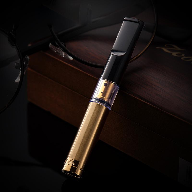 Đầu lọc thuốc bằng kim loại kèm ống đựng và hộp gỗ sang trọng ZB-252