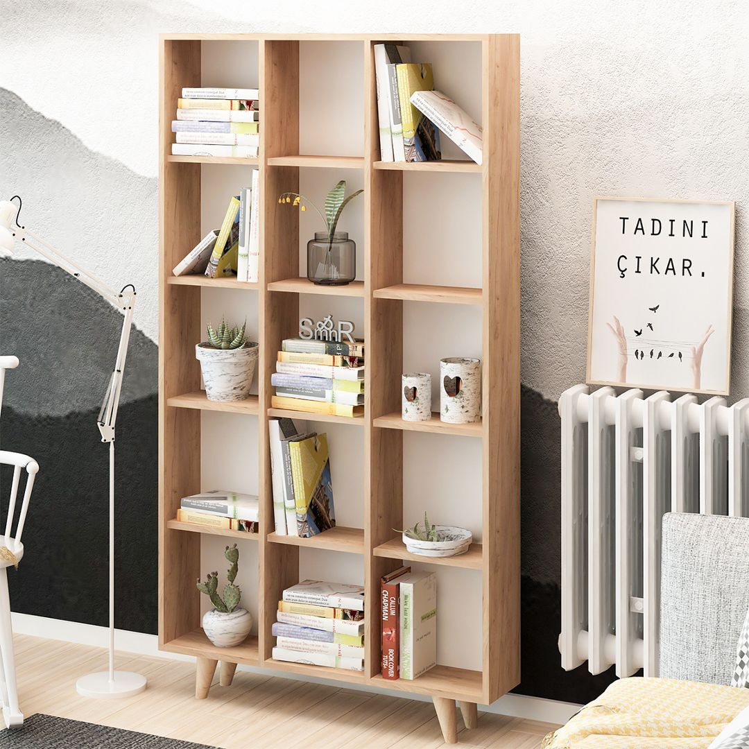 Tủ để sách gỗ công nghiệp cho gia đình SMLIFE Bugio