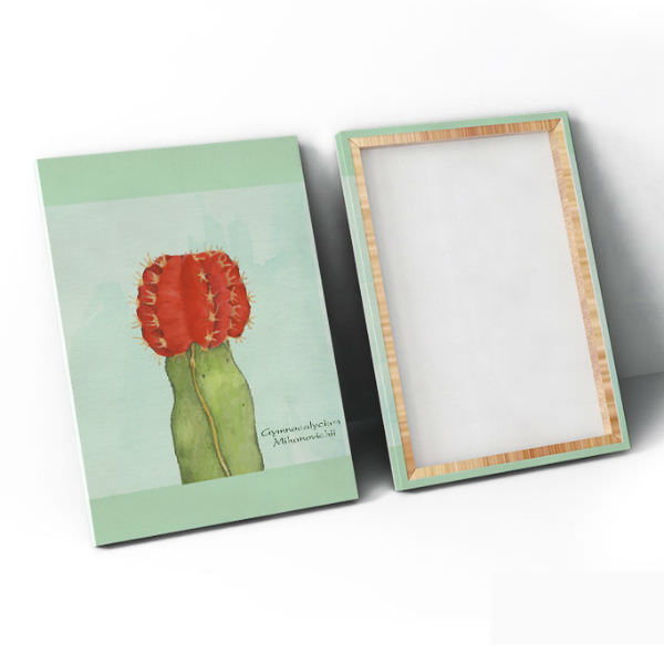 Bộ 3 Tranh Ép Gỗ MDF Treo Quán Cà Phê "Xương Rồng" W102