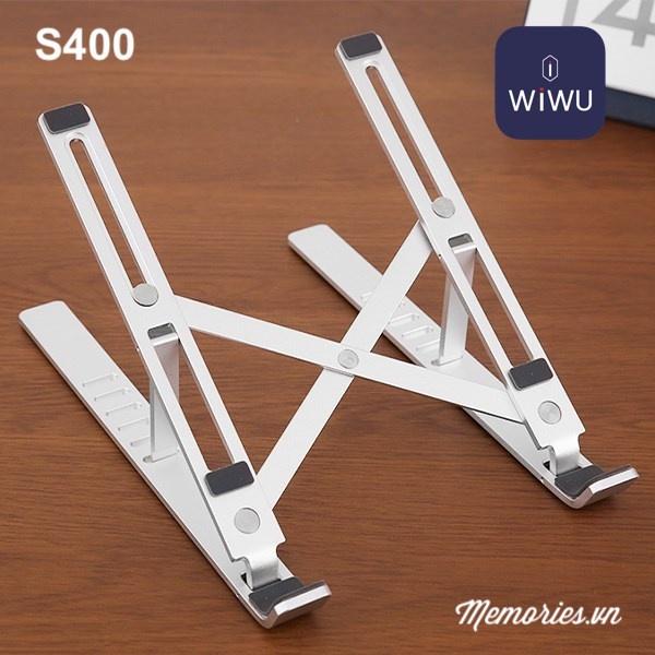 Giá Đỡ Laptop Stand WiWU S400 / ACOME ALS01 hợp kim Nhôm, Có Thể Gấp Gọn, 6 Mức Độ Điều Chỉnh Độ Cao, Tản Nhiệt Cho Macbook