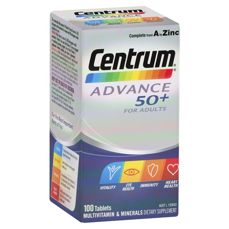 Viên Uống Vitamin Tổng Hợp Cho Người Lớn Centrum Advance 50+ 100 Tablets