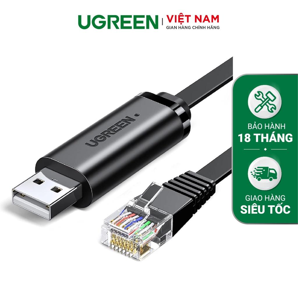 Dây cáp USB 2.0 sang RJ45 FTDI UGREEN CM204 50773 60813 (chuẩn 8 pin) hàng chính hãng