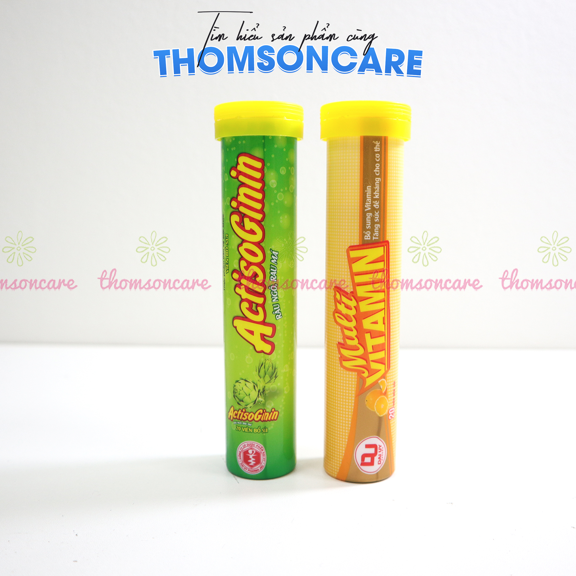 Viên C sủi tăng cường sức đề kháng đại uy - Bổ sung vitamin C, hỗ trợ giải độc gan, mát gan hương vị actiso, cam, tổng hợp - Tuýp 20v - Thomssoncare