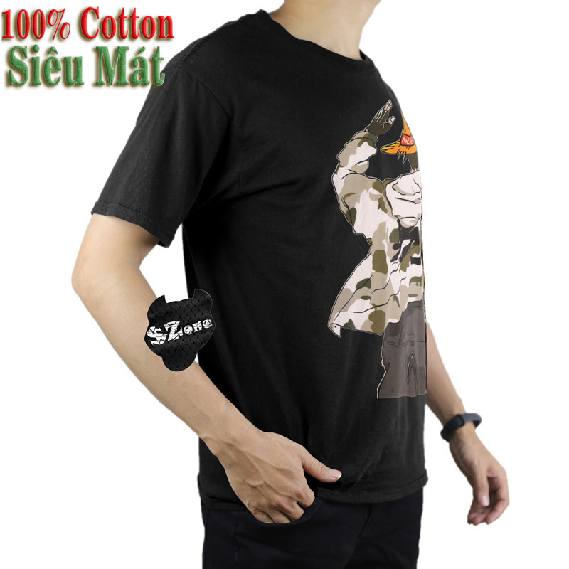 Áo Phông Nam Cotton 100% In Hình 3D Cao Cấp Có Big Size - Áo Thun Nam Ngắn Tay Chất Mát Mùa Hè SZone PM64
