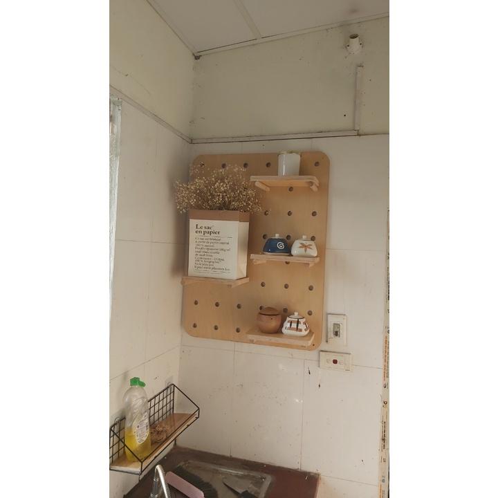 Bảng treo Decor PEGBOARD,plywood Kệ treo tường, Kệ Decor, Kệ lỗ, Giá treo lỗ