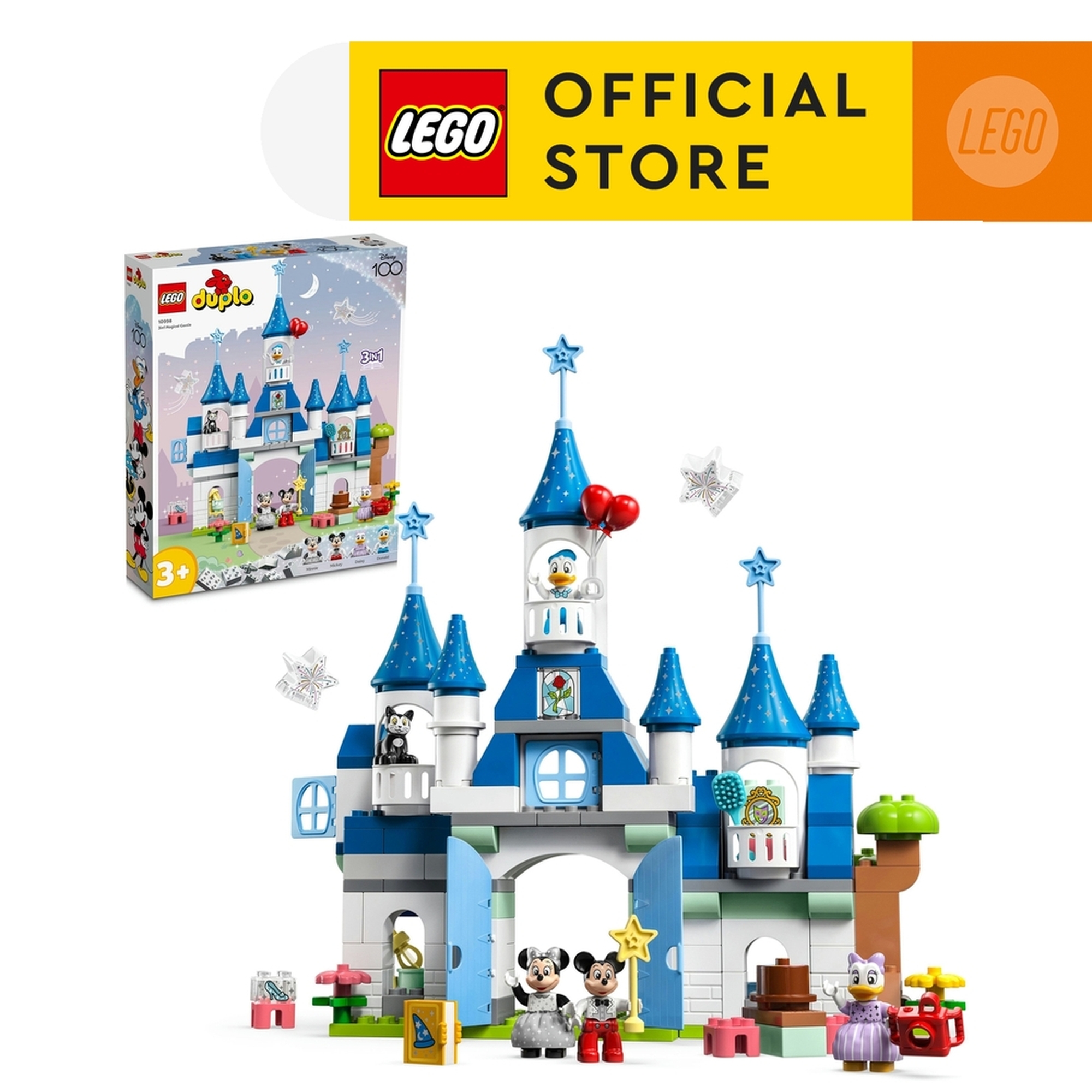 LEGO Duplo 10998 Đồ chơi lắp ráp Lâu đài Disney Ma thuật 3 trong 1