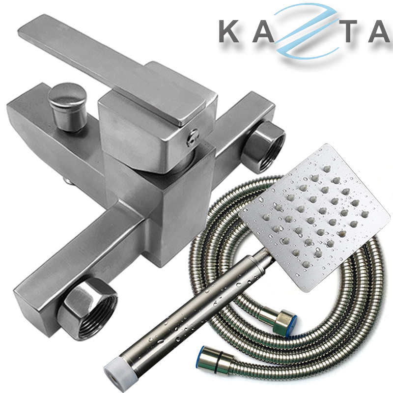 Combo Thiết Bị Nhà Tắm Cao Cấp KAZTA KZ-CBT03: Bồn Cầu 1 Khối Xả Xoáy Nắp Êm-Lavabo Đặt Bàn Đá-Sen Tắm Nóng Lạnh Kèm Bộ Phụ Kiện Nhà Tắm Sang Trọng Như Hình