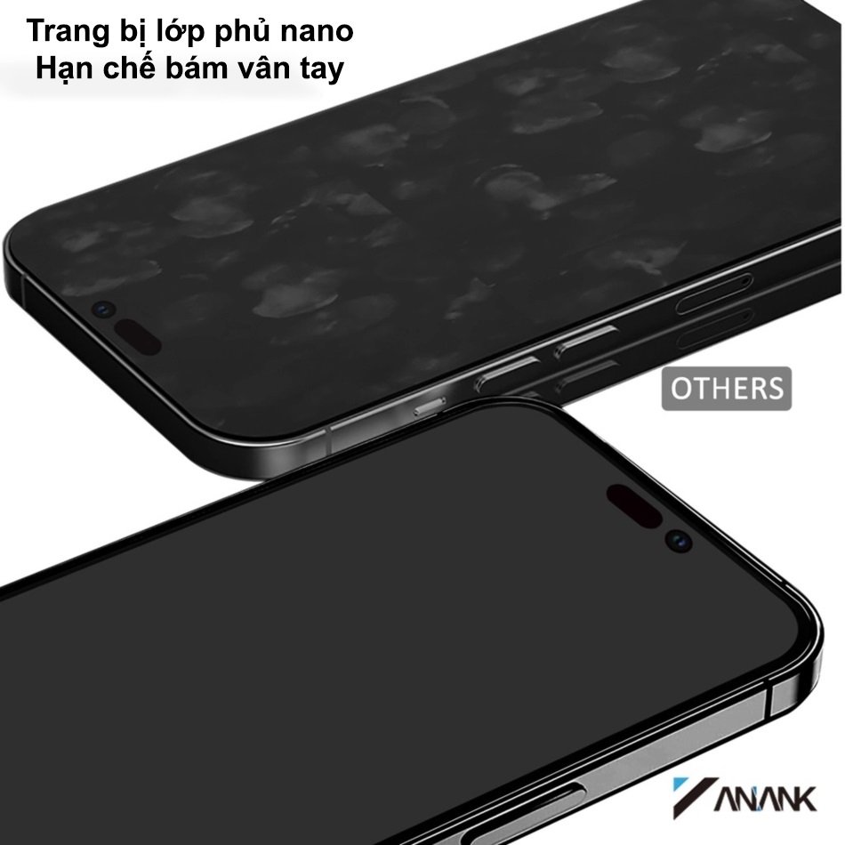 Miến dán kính cường lực khung tự dán màn hình cho iPhone 17 Pro Max / 17 Pro / 16 Pro Max / 15 Pro Max hiệu ANANK AGC 2.5D -  Mỏng 0.25mm, vát 2.5D, Trong Suốt Chuẩn HD, Công nghệ AR300 chống vân dầu - Hàng nhập khẩu