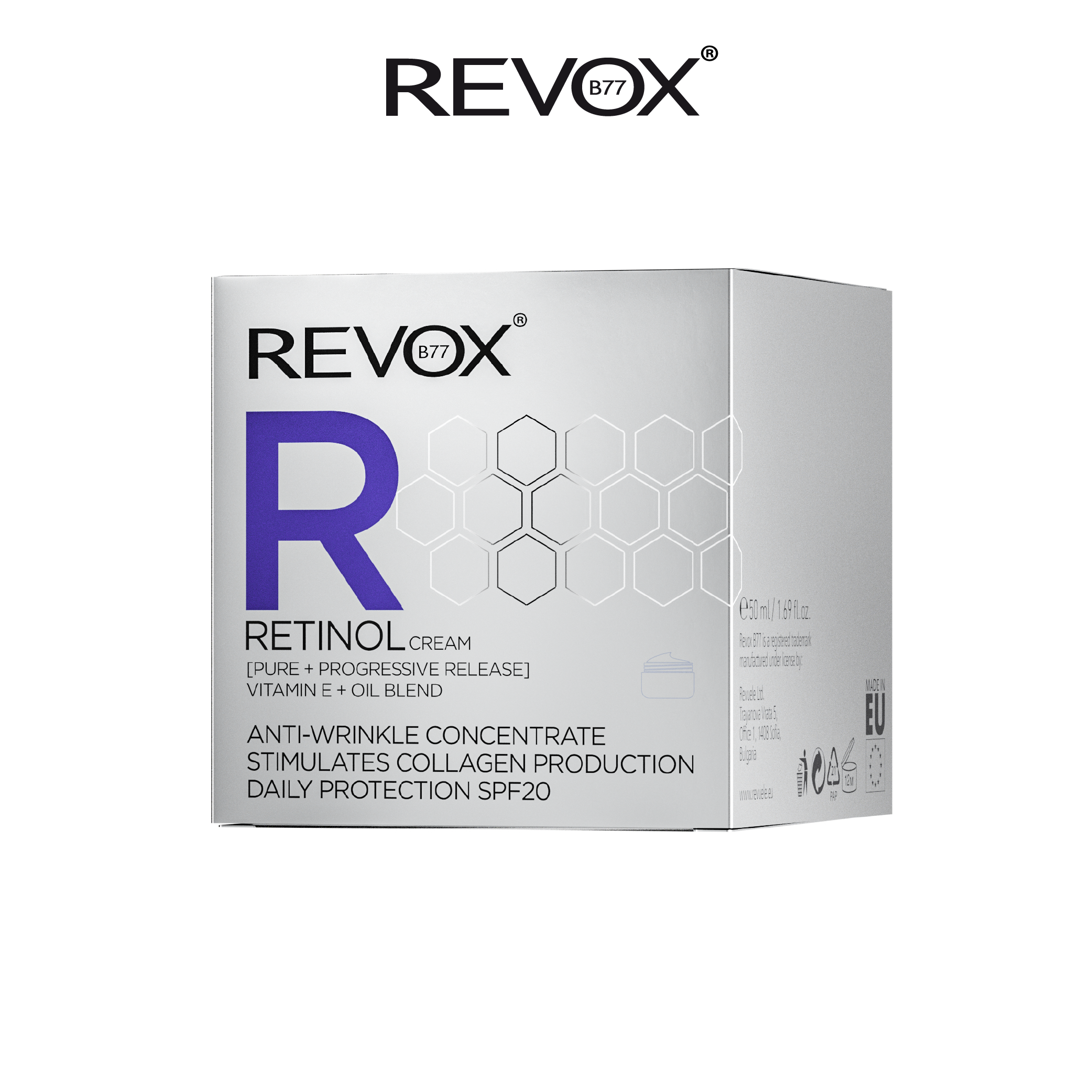 Kem dưỡng ngăn ngừa lão hóa chứa retinol cho da mặt Revox B77 R Retinol - 50ml