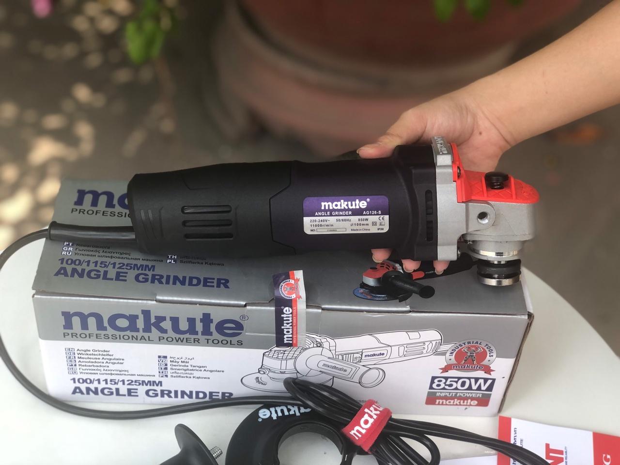 MÁY MÀI CÔNG TẮC HÔNG 100MM MAKUTE AG126-S - HÀNG CHÍNH HÃNG