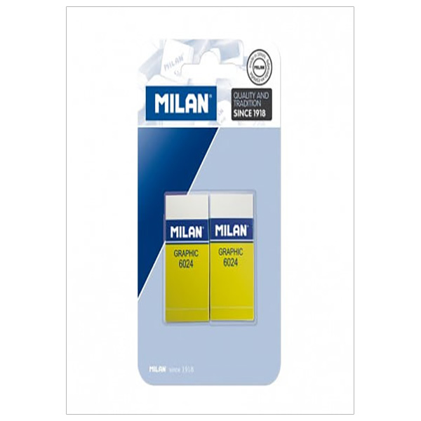 Milan Vỉ 2 Gôm Plastic 6024 Bpm9243