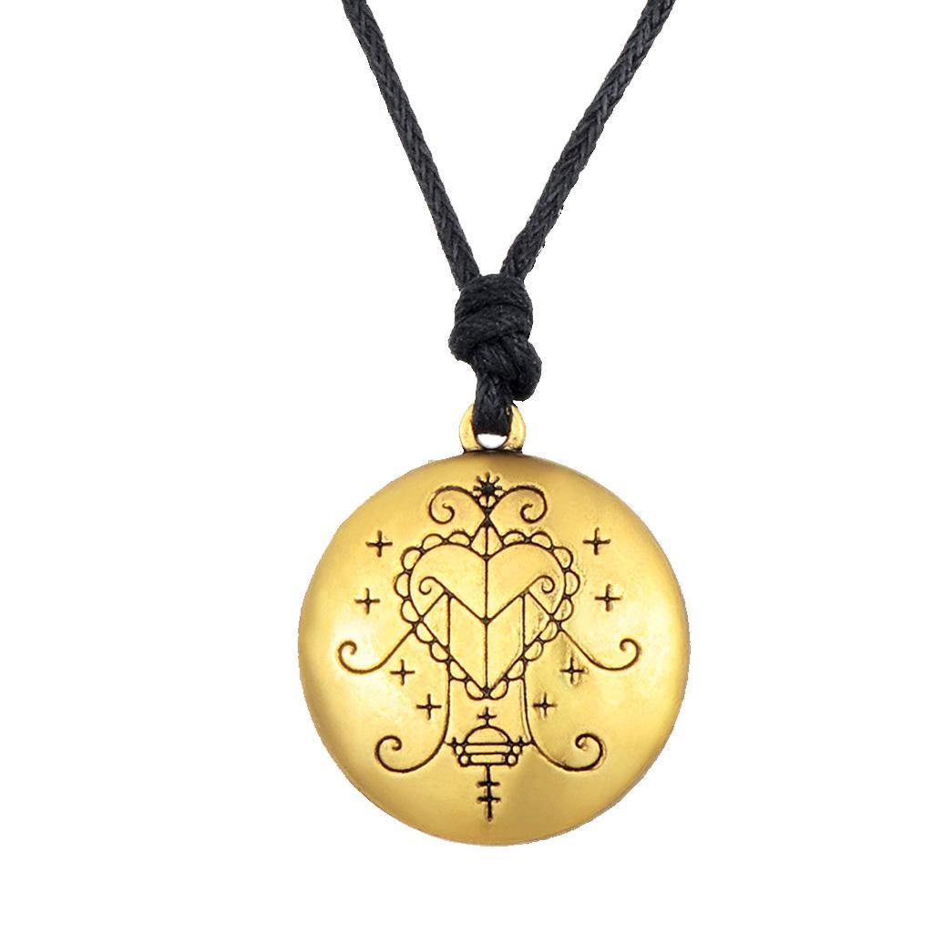 Round Pendant Necklace Simple Design With Unisex Charm -  1