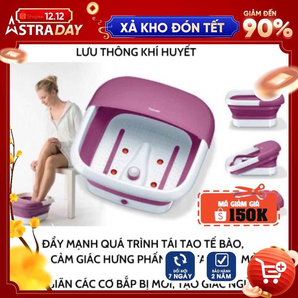 Bồn ngâm chân hồng ngoại Beurer FB30, chậu massage chân rung, sủi giữ ấm nước, có thể thu gấp gọn chậu