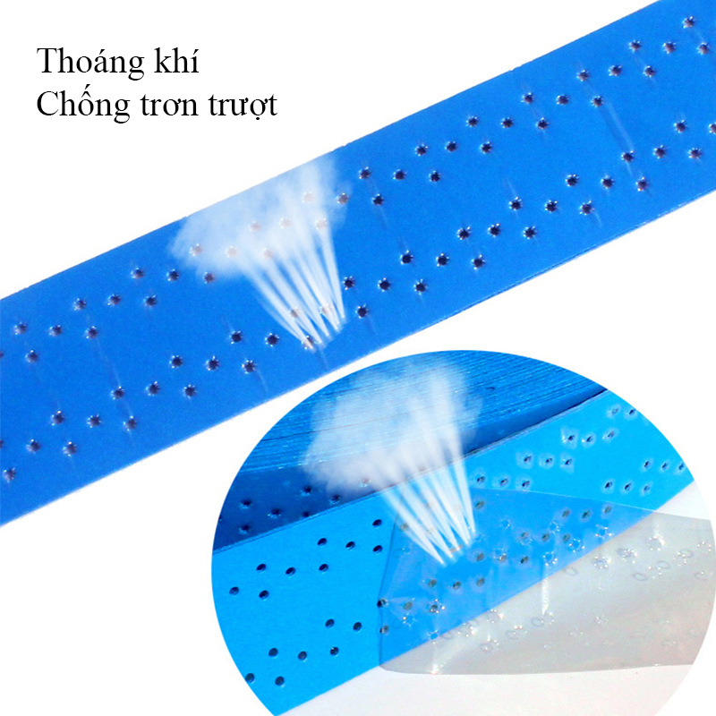 Cuốn Cán Vợt PU Regail Đục Lỗ Chống Trượt Thấm Hút Mồ Hôi GRIP-007U