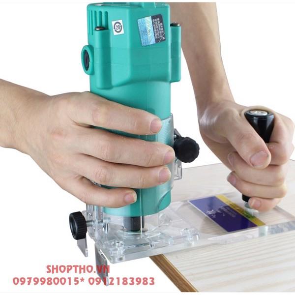 Giá đỡ kèm cốc máy phay - chuyên gọt cạnh chỉ nhựa