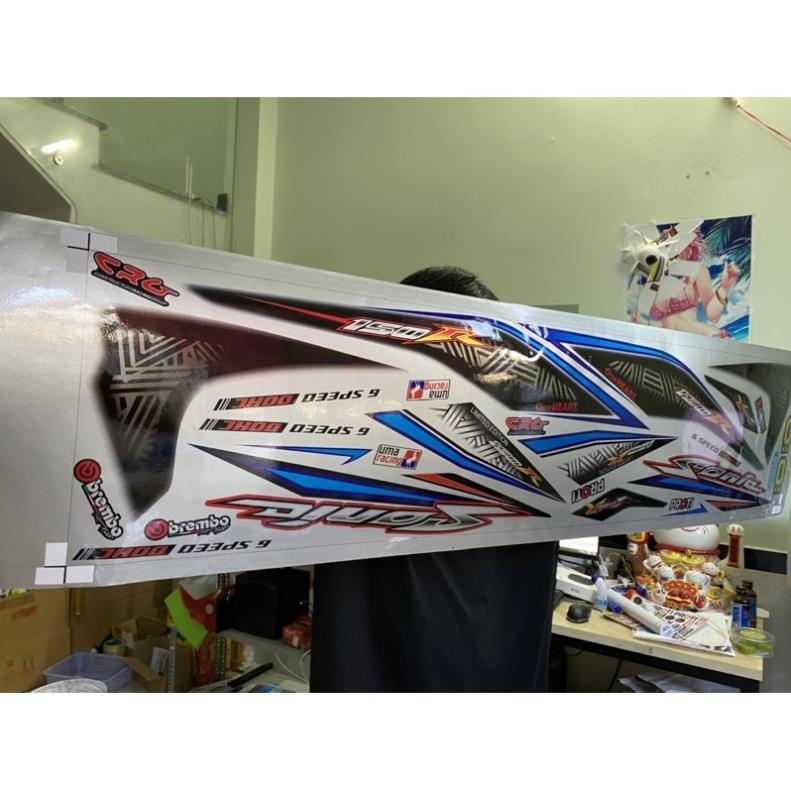 Tem rời Honda Sonic 150 chất liệu Candy cao cấp bảo hành màu sắc vĩnh viễn