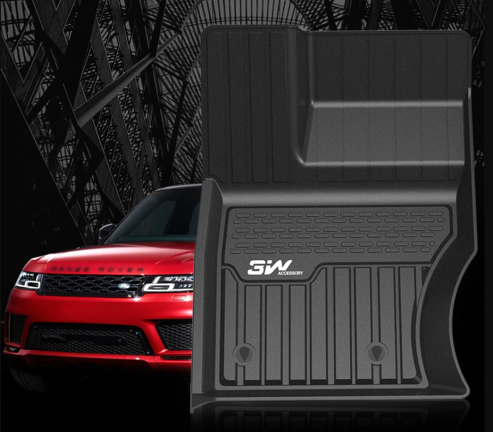 Thảm lót sàn xe ô tô LANDROVER EVOQUE 2020 Nhãn hiệu Macsim 3W chất liệu nhựa TPE đúc khuôn cao cấp - màu đen