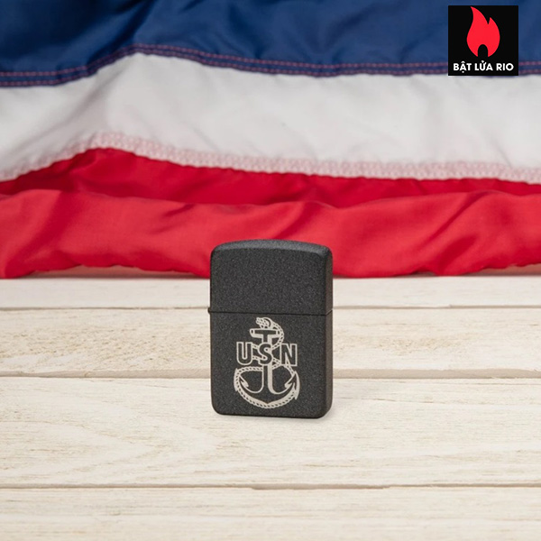 Bật Lửa Zippo 49318 – Zippo U.S. Navy Replica Black Crackle