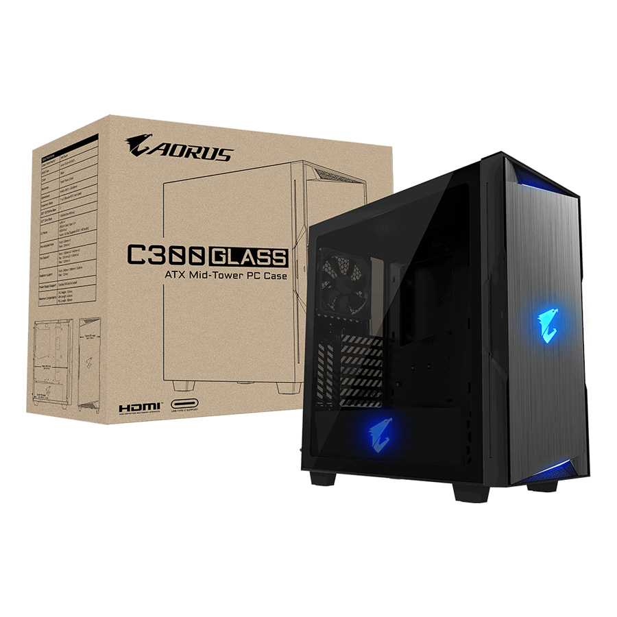 Case Thùng Máy Gaming Gigabyte AC300G Glass - Hàng Chính Hãng