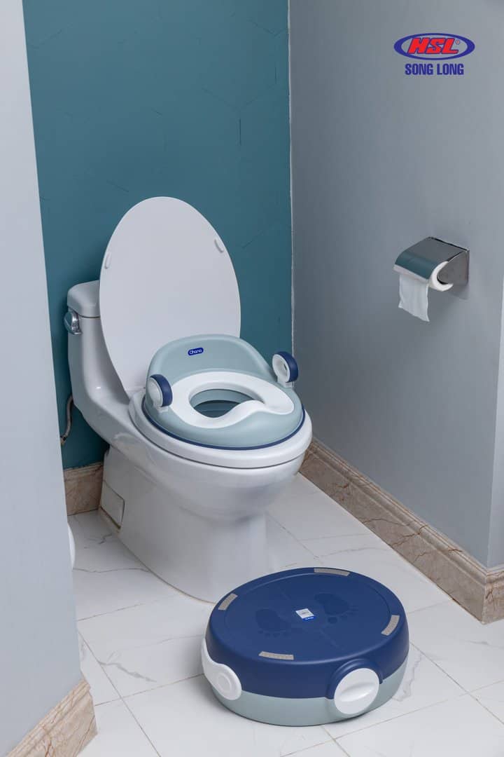 BÔ VỆ SINH CHO BÉ CÓ TAY VỊN 2 IN 1 CAO CẤP, ĐA NĂNG ,NGĂN CHỨA THÁO LẮP VỆ SINH DỄ DÀNG PHONG CÁCH HÀN QUỐC