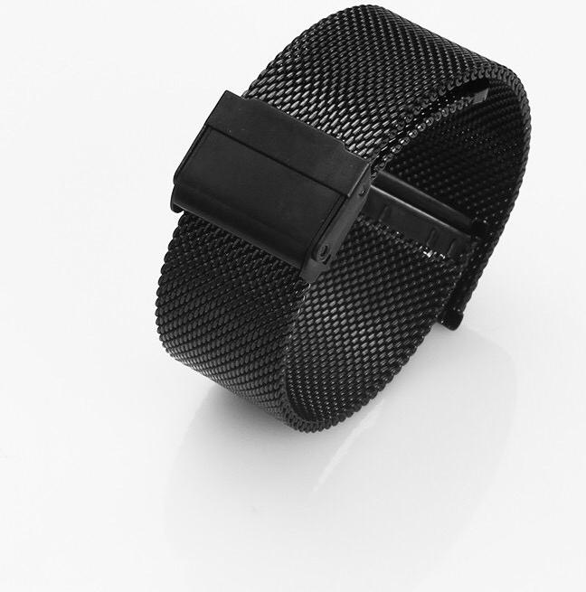 Dây Đồng Hồ Thép Không Gỉ Dây Mesh Cao Cấp Ye - 008 - Đen - 14Mm