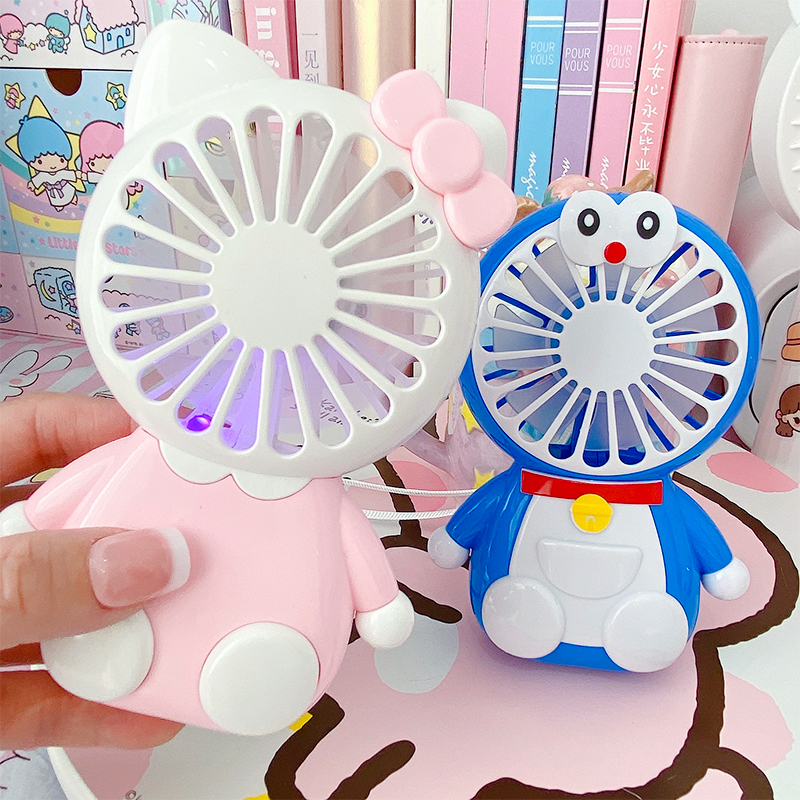 Quạt Cầm Tay Hình Mèo Hello Kitty đáng yêu - Giao Ngẫu Nhiên