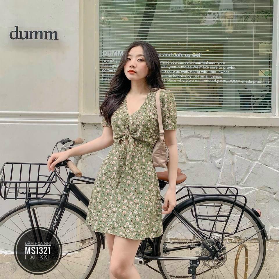 ĐẦM NƠ NGỰC IN LỤA HOA BIGISIZE