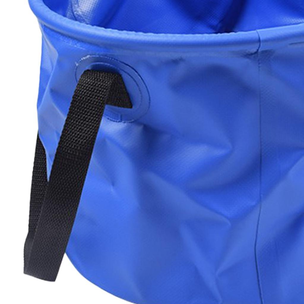 2pcs Collapsible Water Bucket Pail Wash Basin Outdoor Water Carrier Bag