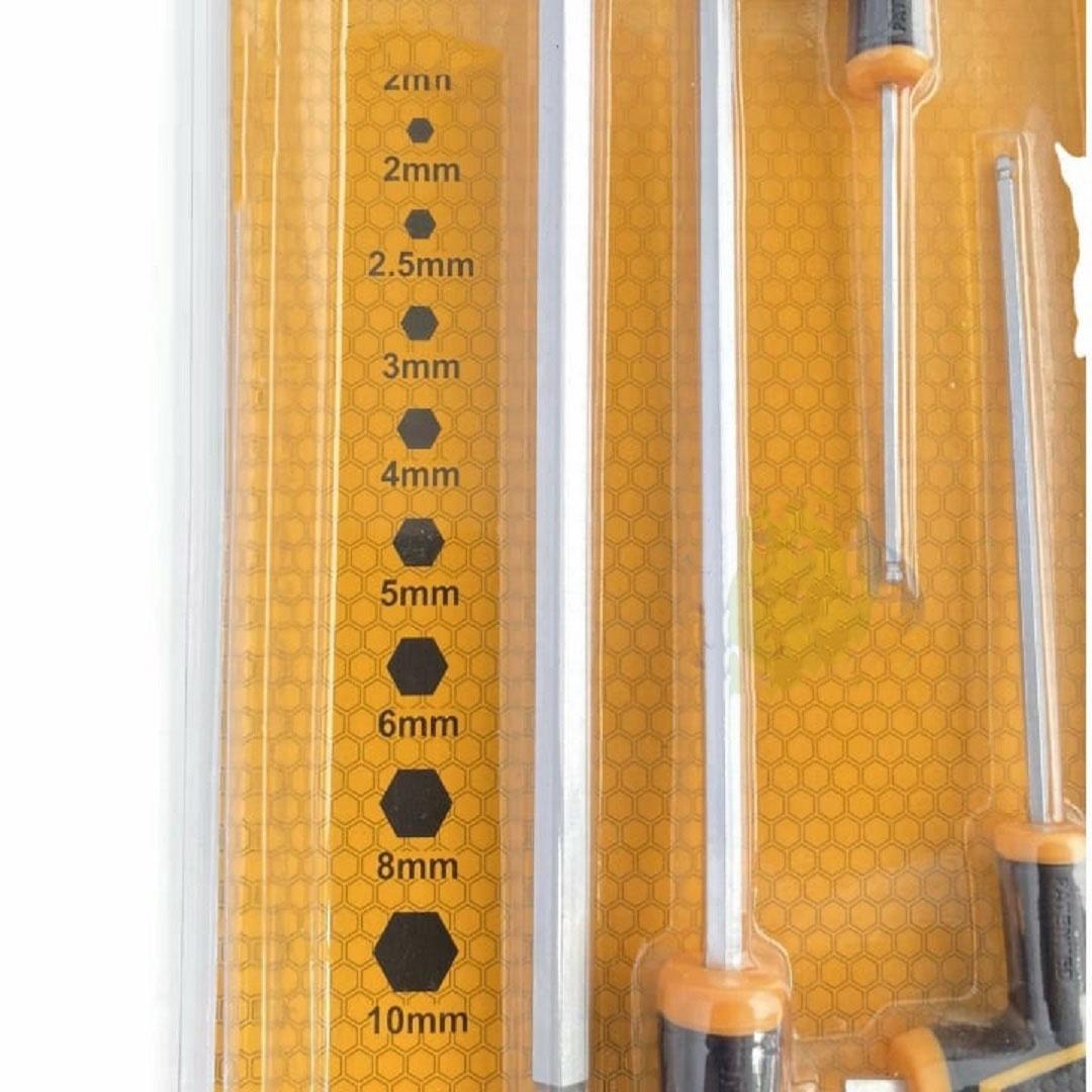 BỘ 8 CHÌA LỤC GIÁC TAY CẦM CHỮ T - HÀNG CHÍNH HÃNG