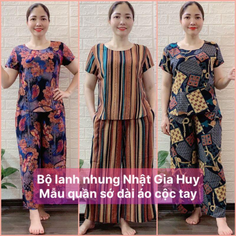 Bộ Lanh Trung Niên Sớ Dài Lanh Nhung Gia Huy