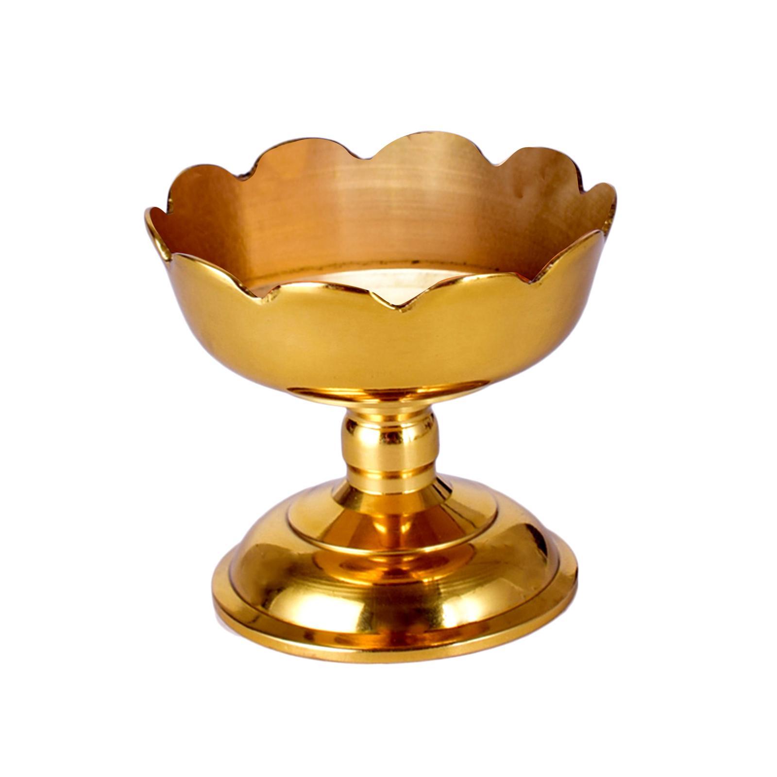 Metal Tibetan Ghee Lamp Holder Table Centerpiece Buddhist Light Holder